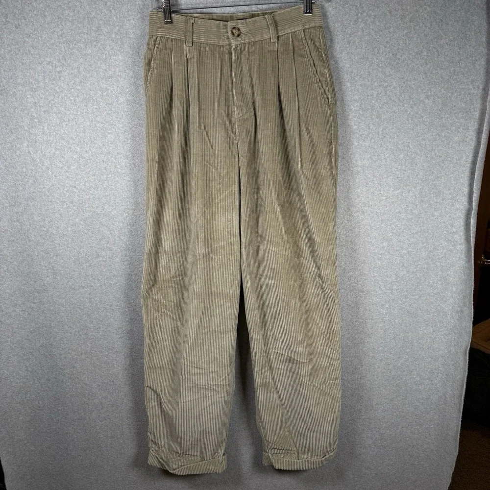 Gap Corduroy Pants Womens 6 Khaki Beige Loose Fit Baggy Vintage - Picture 1 of 8